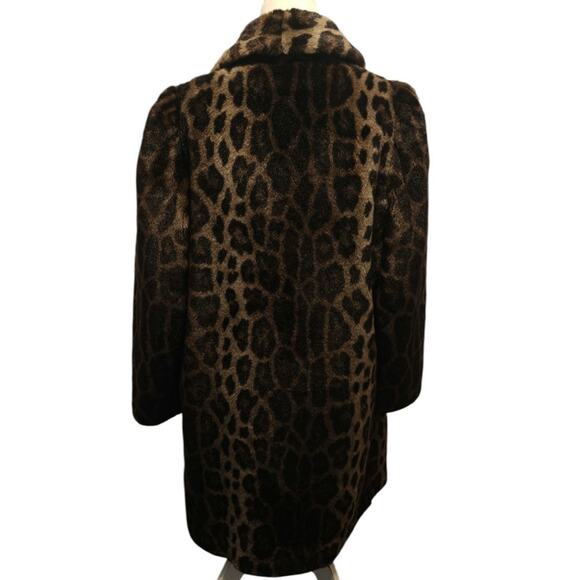 Leopard Print faux fur Coat by Style VI - Picture 2 of 6